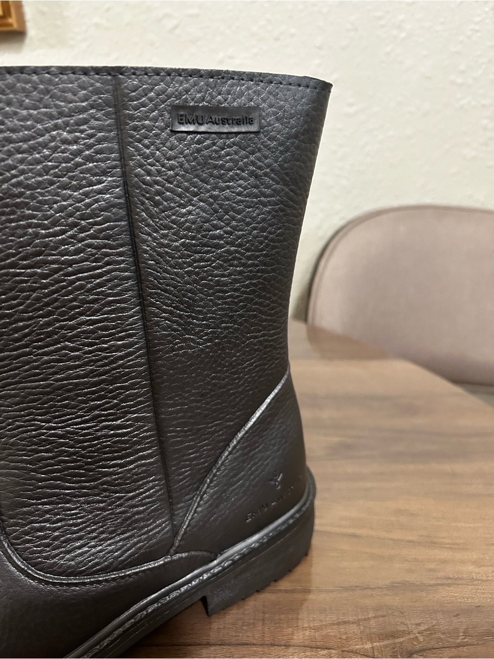 Emu Women's Mid-Calf Leather Winter Boots in Charcoal Gray - Picture 2 of 6
